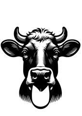 Cow SVG, Cow Face SVG, Cow Head SVG, Cow Silhouette, Cow Clipart, Cow Cut file for Cricut, Cow PNG
