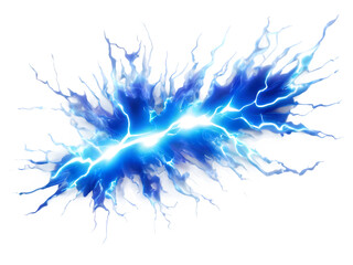 Blue electricity isolated background 