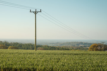 Transmission lines on the southdown