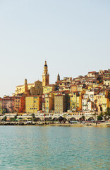 Fototapeta premium The harbour of Menton, the French Riviera