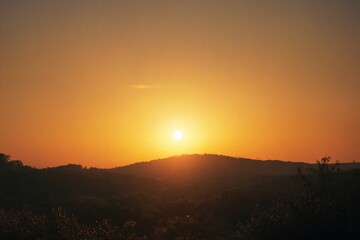 sunrise in the mountains