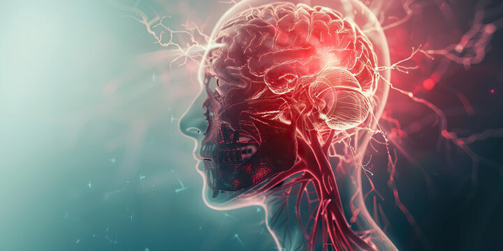 Cerebral Arteriovenous Malformation (AVM): The Brain Bleed and Seizures - Picture a person with highlighted brain showing AVM, experiencing brain bleeding and seizures