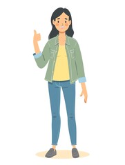 Image of confident asian woman showing thumb up in approval, recommending, like smth good, standing over white background - obrazy, fototapety, plakaty