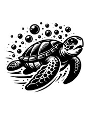 Sea Turtle SVG, Turtle SVG, Turtle PNG, Ocean Turtle, Turtle Silhouette, Bubbles SVG, Swimming turtle, Turtle Clipart, Turtle Cricut