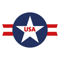 USA icon vector. Emblem of the United States of America badge - 803006072