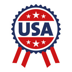 USA icon vector. Emblem of the United States of America badge - 803006096