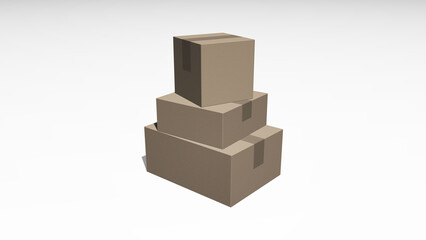 ein Stapel Pappkartons