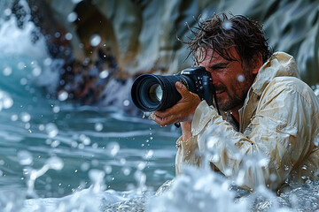 A skilled photographer capturing moments of beauty and emotion through the lens of their camera, their artistic vision and technical proficiency immortalizing memories for generati