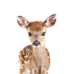Cute fawn isolated on the transparent background created with generative ai
