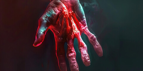 Phalanx Fracture: The Finger Pain and Deformity - Imagine a person with a highlighted finger phalanx bone, experiencing finger pain and visible deformity