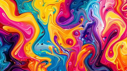 Obraz premium Paint a vibrant abstract background with swirling patterns of colorWater color, hand drawing