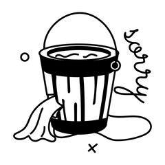 Check out glyph sticker of broken bucket 