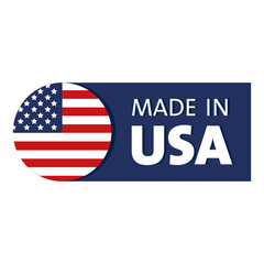Icon MADE IN USA. Emblem United States of America