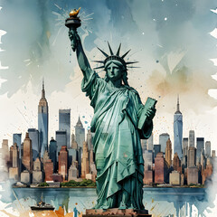 Obraz premium statue of liberty