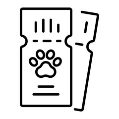 Check out linear icon of zoo tickets 