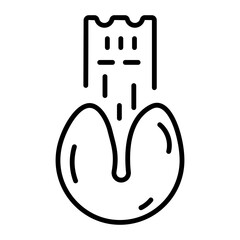 Premium line style icon of a surprise ticket 