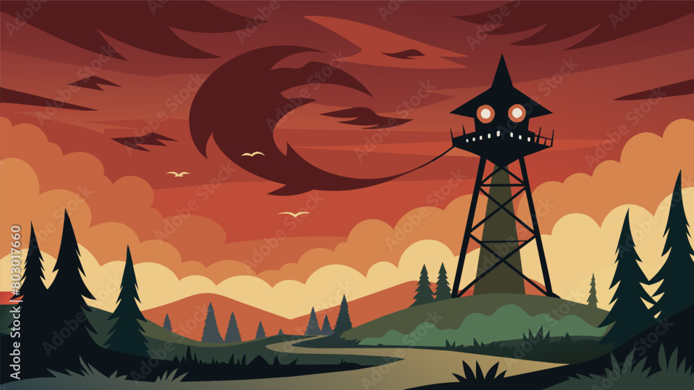 Poster the once peaceful countryside was now plagued with a constant stream of fear emanating from the omin
