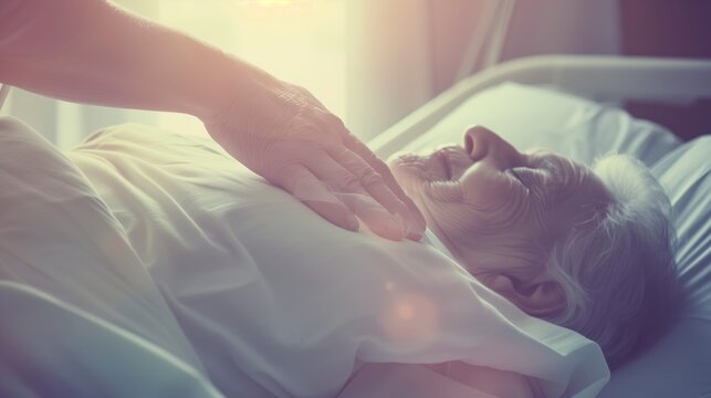 Dead Elderly Person Receiving Care at Home