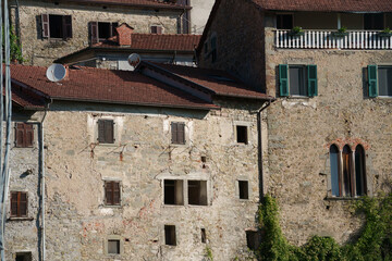 Mulazzo, historic town in Lunigiana, Tuscany, at morning