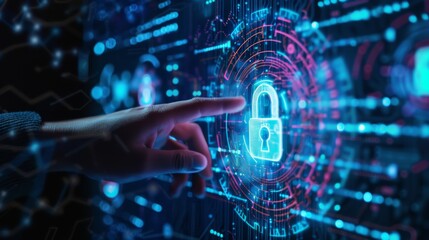 Implement security software within a tech-rich environment, using secure gateway holograms and digital management strategies to bolster cyber defense.