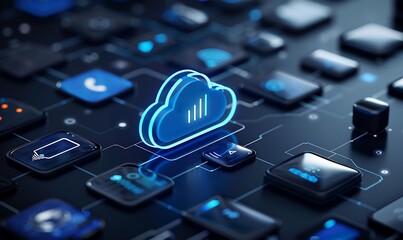 Diverse devices seamlessly integrate with cloud services, enhancing user experience