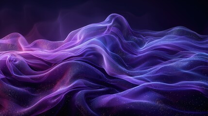 Fototapeta premium Flowing purple waves creating a luxurious and dynamic abstract background