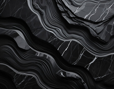 abstract black marble texture background lined dark granite backdrop wallpaper