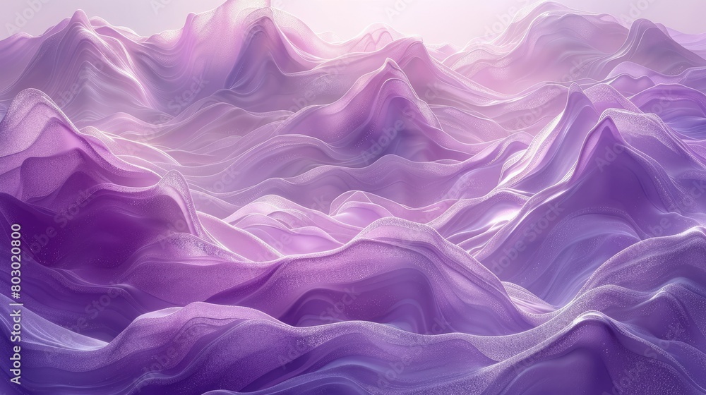 Poster Flowing purple waves creating a luxurious and dynamic abstract background