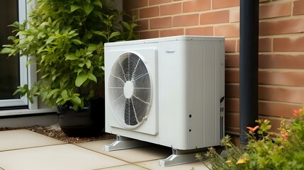 Energy-Efficient Home: Air Source Heat Pump Installed for Central Heating