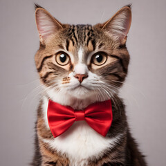 cat with bow