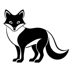 Arctic fox vector icon illustration art