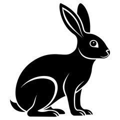 Naklejka premium Hare vector icon illustration art