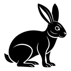 Fototapeta premium Hare vector icon illustration of a bunny