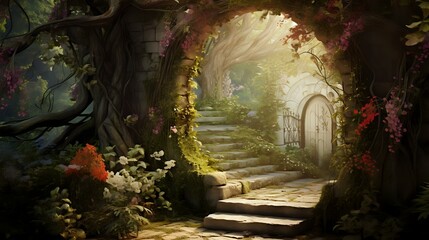 Mystical Garden Gateway: Journey Through the Enchanted Forest Archway
