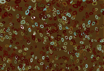 Dark Green, Red vector backdrop with dots.