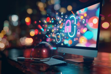 Enhance connection security and protect user privacy online with secure browsing features that prevent hacker intrusions and cyber crimes using robust padlocks.