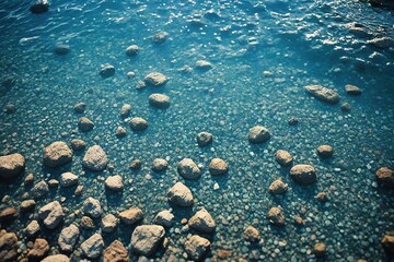 water and stones