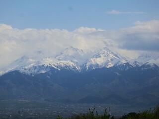 Mountains and clouds