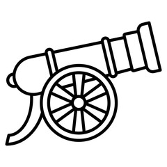 Fototapeta premium Cannon Icon Element For Design