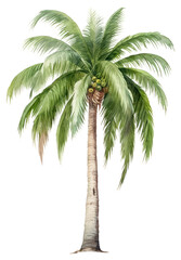 Obraz premium PNG Illustration of palm tree arecaceae produce coconut.