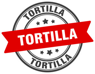 tortilla stamp. tortilla label on transparent background. round sign