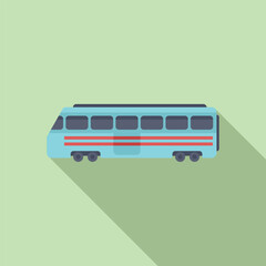 Bullet move train icon flat vector. High speed. Travel transport metro