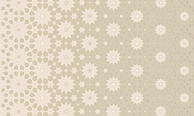 Metamorphosis pattern, beige geometric design with changing structure