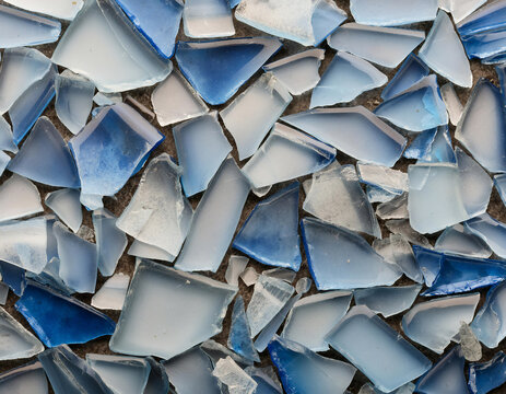 blue and white glass pieces texture background smashed shards backdrop wallpaper