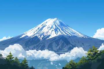 Illustration of Mount Fuji