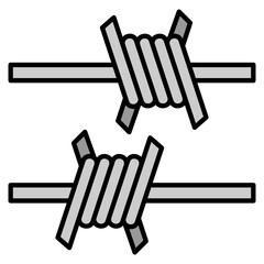 Wire Fence  Icon Element For Design