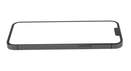 mobile mockup blank screen isolated with clipping path on background