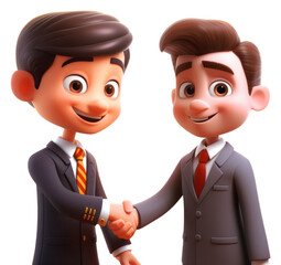 Fototapeta premium PNG Cartoon handshake togetherness technology.