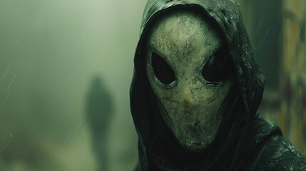 Obraz premium Portrait of a creepy alien humanoid