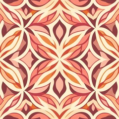 Seamless background pattern. Abstract kaleidoscope fabric design texture generated by ai